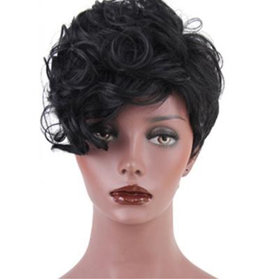 China Water Wave Top Selling Bob Style Synthetic Fiber Hair Short Hair Wigs Sell Best Pixie Cut Wigs Wholesale for sale