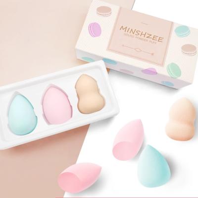 China New Arrival Face Makeup Tools 3 In 1 Different Shape Beauty Sponge Blender Foundation Makeup Sponge Set For Women for sale