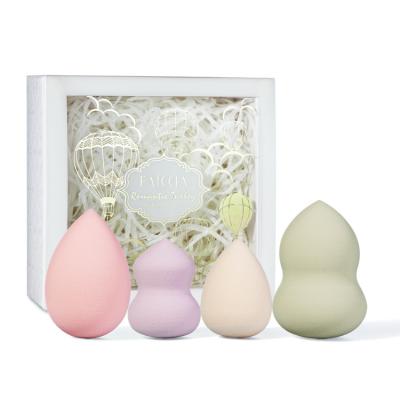 China New Arrival Face Makeup Tools 4 In 1 Different Shape Beauty Sponge Blender Foundation Makeup Sponge Set For Women for sale