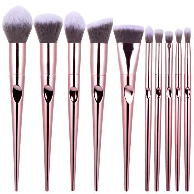 China Fan Brush 10pcs Cosmetic Make Up Brush Soft Makeup Brush for sale