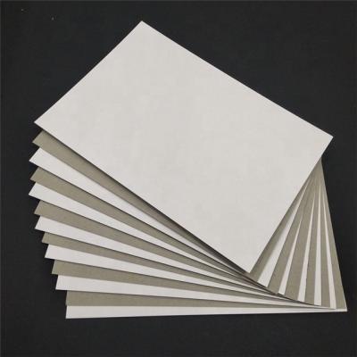 China Cheap price 600gsm 700gsm 800gsm anticurvature white edged duplex board gray back for folder for sale