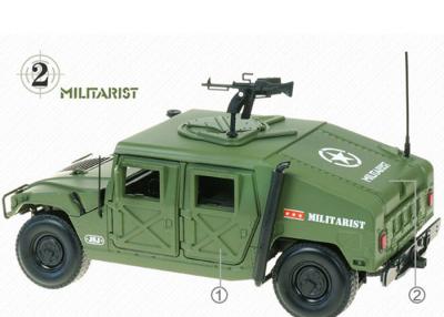 China Green Plated Home Decor Crafts , Electronic Military SUV Vehicles Model for sale