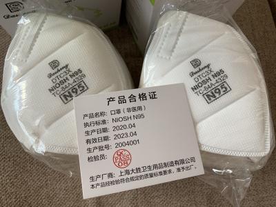 Cina Nuova versione DTC3X della maschera di marca N95 di Dasheng con i certificati di NIOSH e del CE per il virus in vendita