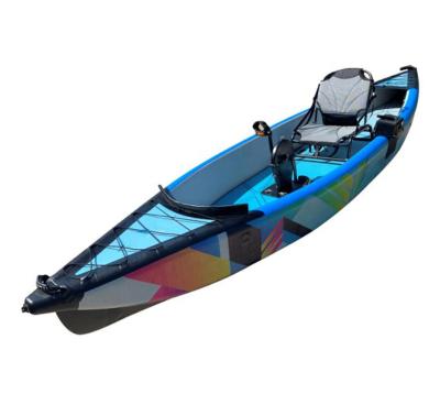 China High quality inflatable leisure pedal fishing canoe kayak for tourism for sale