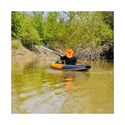 China Promotional Leisure Inflatable Kayak 1 Person Wear Resistant Inflatable Fishing Boat Kayak for sale