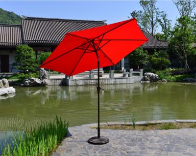 China 9ft Modern Outdoor Umbrella Garden Patio Sun Umbrella Iron Umbrella With Crank And Tilt for sale