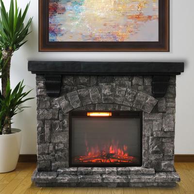 China Household 44 Inch Indoor Fireplace Mantel Polystone MgO Professional Supplier Electric Fireplace for sale