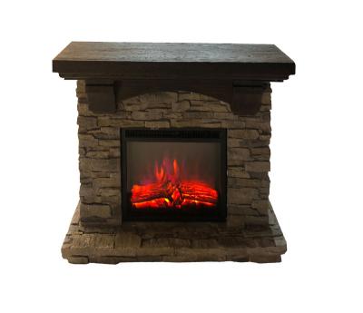 China Household 36 inch electric fireplace with polystone mantel electric fireplace with mantel led fire wood log electric fireplace for sale