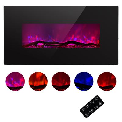 China Household hot selling 42 inch fireplace decor heater electric electric fireplace wall mounted flame morden for sale