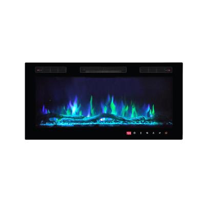 China 10 LED Flame Colors 36 Inch Electric Fireplace Recessed Electric Fireplace With Mantel Electric Fireplace Decoration Flame Wall Mounted CE for sale