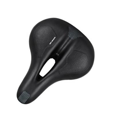 China Breathable WHEEL UP Soft Recycling PVC Saddle Bicycle Shock Absorber Spring Bicycle Saddle Non-Slip Pad for sale