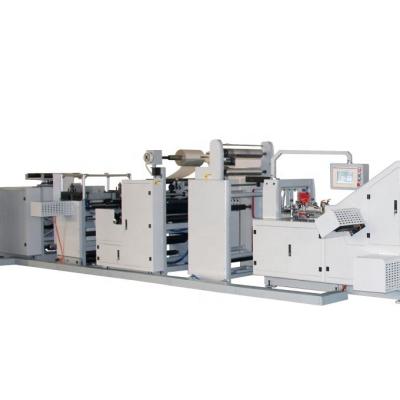 China food & Beverage Plant KM350 Fully Automatic High Speed ​​Square Bottom Paper Bag Machine With PP Window for sale