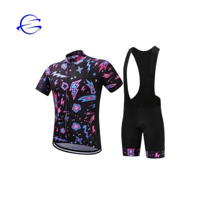 China 2019 Breathable Custom Sublimation Comfortable Cycling Race OEM Team BikeShort Sleeves Jerseys And Bib Shorts Cycling Set for sale