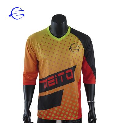 China China Mountianbike Top Quality Sublimation Transfer Antibacterial Custom Inclined Shirt MTB Jersey for sale