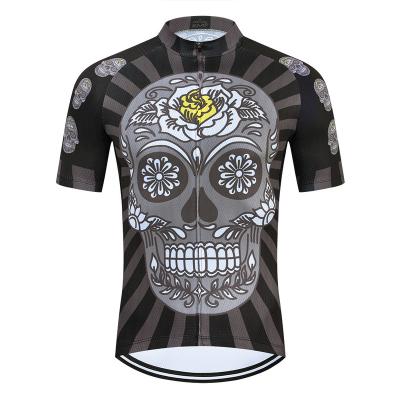 China Antibacterial Design My Own Long Style Zipper Skull Design Custom Bike Tank Top for sale