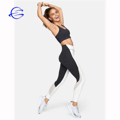 China 2019 New Custom Fashion Breathable Women Workout Sport Fitness Gym Leggings Bra Gaiters Yoga Wear Set for sale