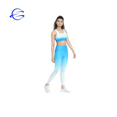 China Antibacterial design your own fashionable sublimation crop top and pencil pants set sexy women fitness apparel yoga wear set for sale