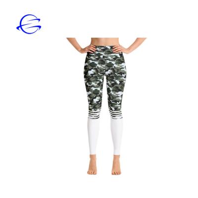 China Antibacterial Hot Sale Women Gym Yoga Sports Spandex Army Fatigue Spandex Fitness Yoga Leggings Antibacterial Hot High Waisted Tight for sale