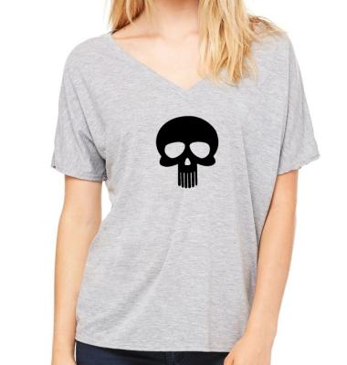 China Wholesale QUICK DRY Girl's Tops Tees Graphic Customized Women Clothing Skull Fashion T-shirts Women for sale