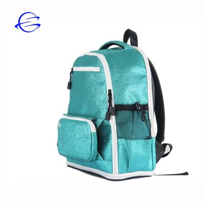 China Waterproof To Custom Design Sparkle Oversized Glitter Backpack Hardware Factory Cheerleading Waterproof Backpack Women Dance Stylish Bag for sale