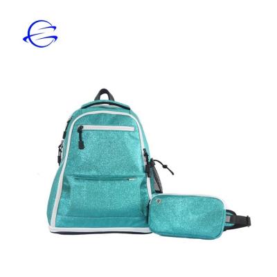 China Shiny Waterproof Glitter Waterproof Ladies Bag Large Capacity Cheerleading Backpack Women for sale