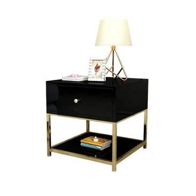 China Nordic Square Elegant Luxury Wood Furniture End Table Night Stand Coffee Table Bedroom Storage Cabinet Side Rack for sale