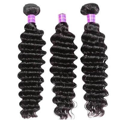 China Real Hair 6A Real Hair 1B Natural Deep Wavy Hair Curtain for sale