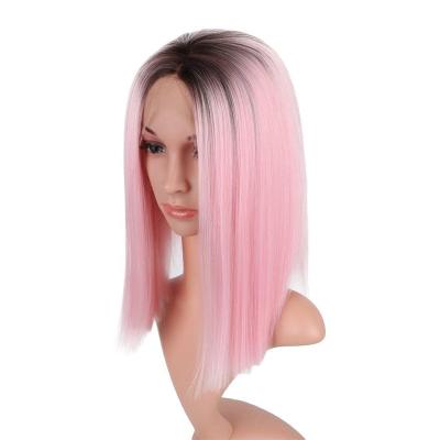 China Wholesale Gradient Color Front Fashion Star Fashion Factory Lace Chemical Fiber Lace Chemical Fiber Headwear Ladies Wig High Temperature Silk for sale