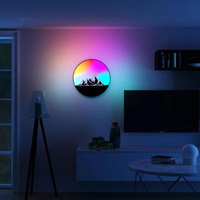 China Modern Nordic Luxury Indoor Aluminum Sight LED Wall Light Colorful RGB Wall Lamp For Living Room Hot Selling Products for sale