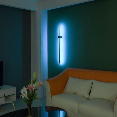 China Modern Nordic Small Bedroom Lighting Fancy RGB Color Changing Postmodern Remote Dimmable Ball Led Decorative Wall Lamp for sale