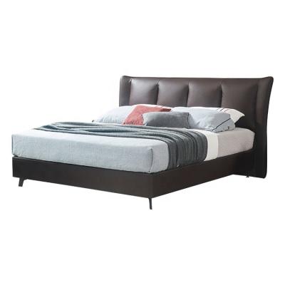 China Upholstered in faux leather (PU). Modern Bedroom Cama Leather Upholstered Bed 1.8 M Double Bed for sale