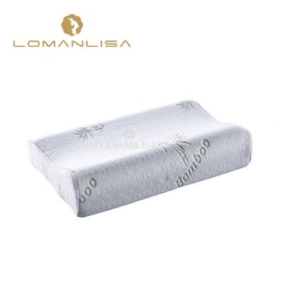 China Memory Fabric Gel Memory Foam Bamboo Knitted Travel Hotel Private Label Pillow for sale