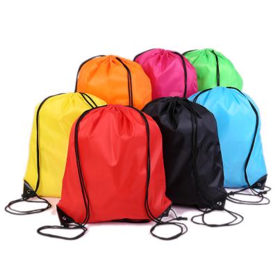 China Custom Waterproof Promotional Polyester Sports Drawstring Bag for sale