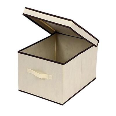 China Sustainable custom homewear foldable non woven storage box for clothes and books / kids play storage box for sale