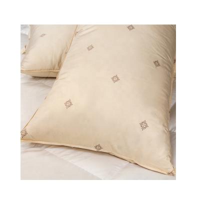 China High Quality Soft Home Hotel All Season Use Soft Lightweight Goose Down Feather Inserts Quilted Pillows for sale