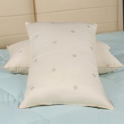 China Luxury Anti-Static Factory Custom Hotel Dust Mite Resistant and Hypoallergenic Soft Plush Feather Pillows White Goose Down Pillow for sale