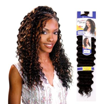 China Water Wave Crochet Hair Extension Wholesalers Synthetic Water Wave Freetress Crochet Braid Hair Braiding Hair for sale