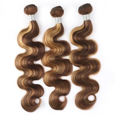 China Wholesale Original Brazilian Body Wave Hair Color Body Wave Virgin Hair P4/27 Virgin Brazilian Hair Extens for sale