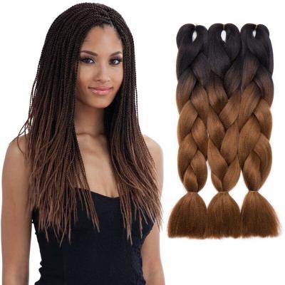 China Lace Front Wig Wholesale 24 Inch 100g High Temperature Fiber Color Synthetic Hair Elephant Braids For Braiding Extensions for sale