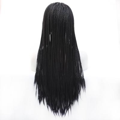 China Wholesale Synthetic 13*6 Lace Front Wigs 13*6 Braids Lace Frontal Wig African Braided Full Lace Wig for sale