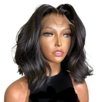 China Other Hot Selling 13*4 Lace Wig Short Natural Wave Bob Synthetic Lace Front Wig for sale