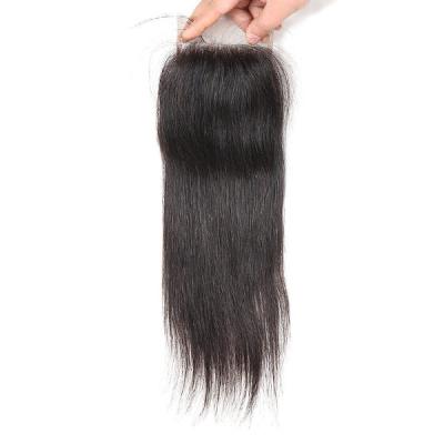 China Straight Swiss Transparent Hair Lace Closure Hair Extension Hair Extension Vendor 4*4 Lace Closure for sale