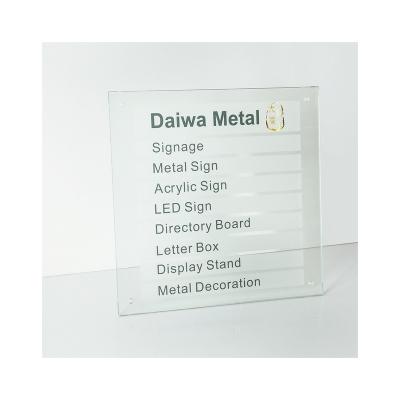 China Manufacturer Custom Made Signage Plate Printing Advertising Glass Plate Dish Logo Sign Please contact me for sale