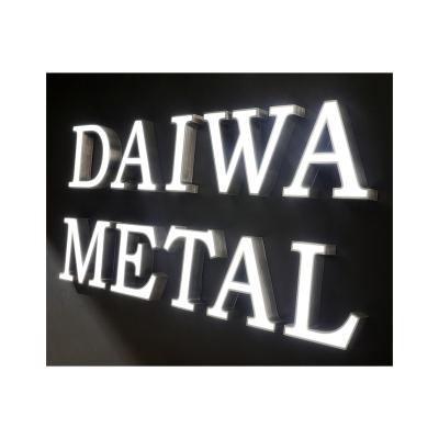 China Other Custom Light High Acrylic Led Lighted Sign Letter Sign Led Facelit And Backlit Signage For High End Branding Decoration for sale