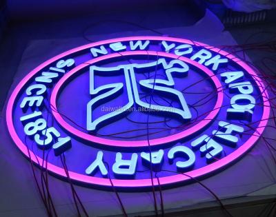 China Advertising/Decoration Acrylic Translucent LED Neon Light Face Lighting Logos Colorful Front Lit Letter Neon Sign For Advertising for sale