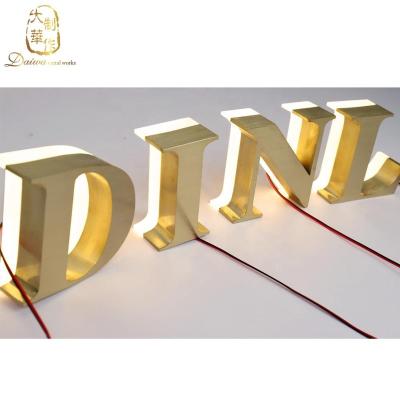 China Advertising LED Light Stainless Steel Letters Signs 3D Led Letter Signage for sale