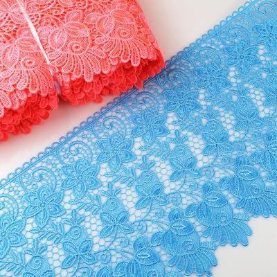 China China Water Soluble Hot Products Wholesale Luxury High Quality Lace Trim Embroidery Border Lace Up Trim Ribbons For Bridals Clothes Decorations for sale