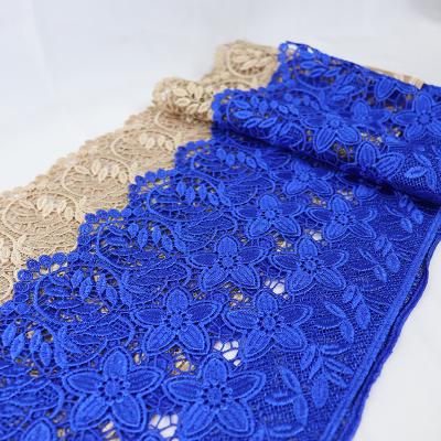 China 2021 multi color water soluble manufacturer barcode trim lace trim embroidery border lace for sale for sale