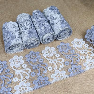 China New Design Rising Embroidery French Lace Fabric Water Soluble Guipure Lace Polyester French Lace For Elegant Curtain for sale