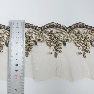 China Other china net fancey lace trim curtain accessories home textiles lace up mesh trim embroidery bedding trimming for sale